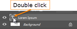 Double-click Text Icon