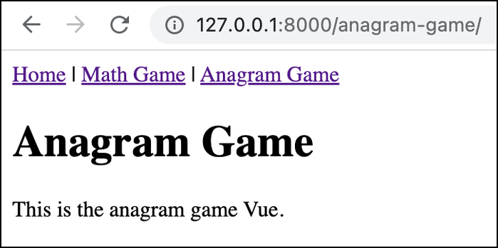 Anagram Game Vue