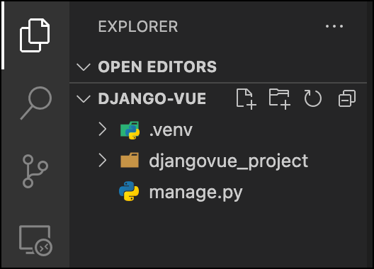 Django Vue new project folder structure