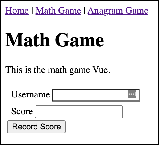 Math Game browser