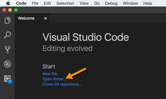 Visual Studio Code - Welcome Screen